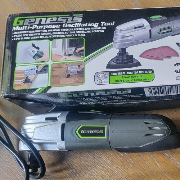 Genesis Multi-Purplose Oscillating Tool and Ryker Hardware 15-Piece Saw Blades - Picture 4 of 10